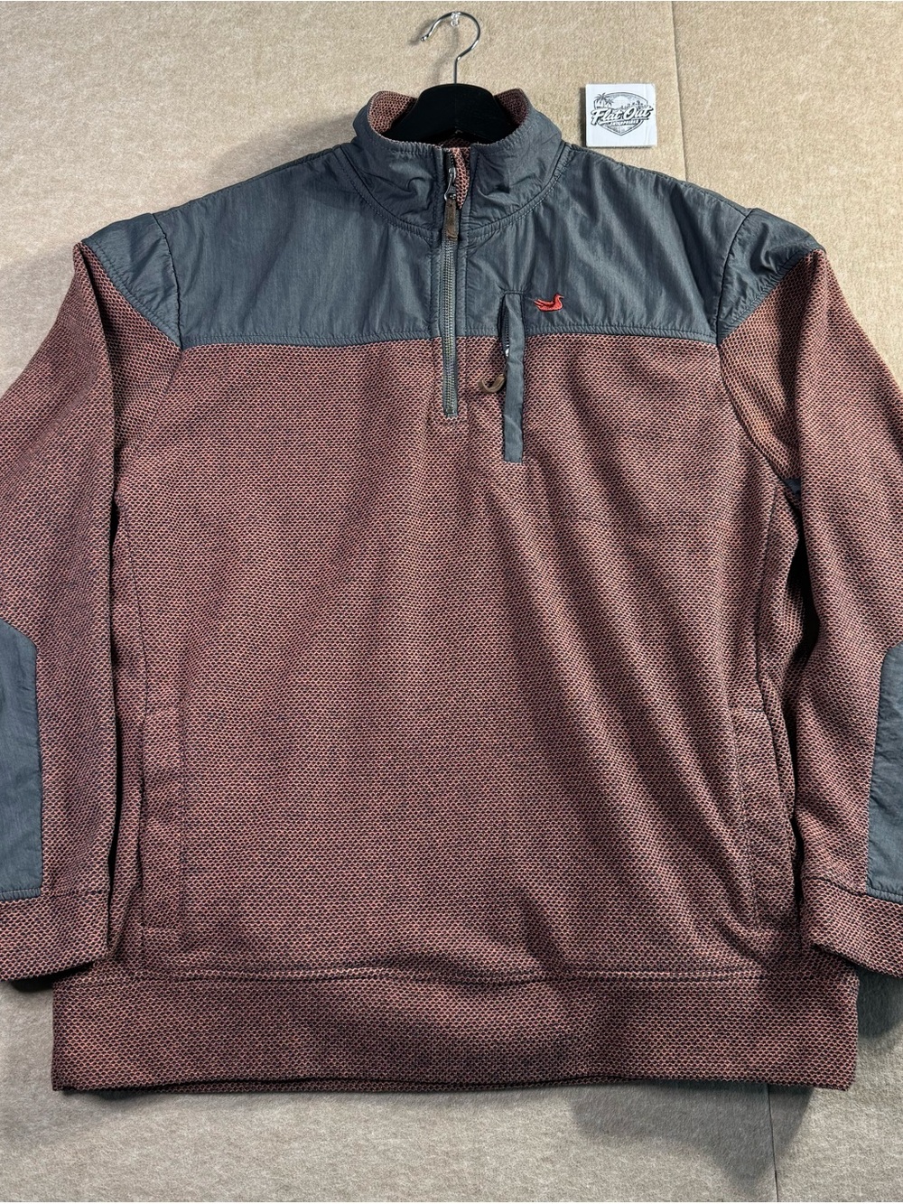 Southern Marsh Barton Vintage SEAWASH 1/4 Zip Pullover Fleece Jacket Medium